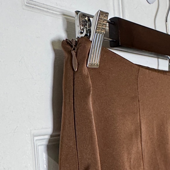 MOTF Brown Quiet Luxury Dress Pants High Rise Straight Leg Hidden Zip Size S - Picture 4 of 7